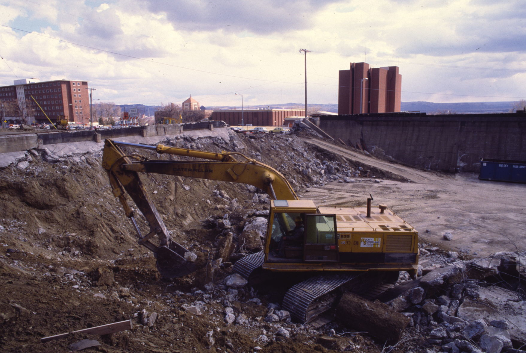 Rimrock Road re-routing project, 1984